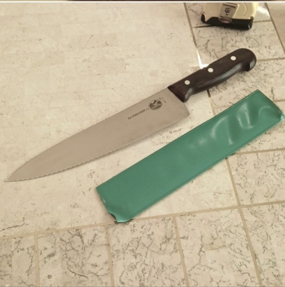 Chef's Knife/ VICTORINOX(swiss)-  10 inch blade/Rosewood handle,NEW, Vintage